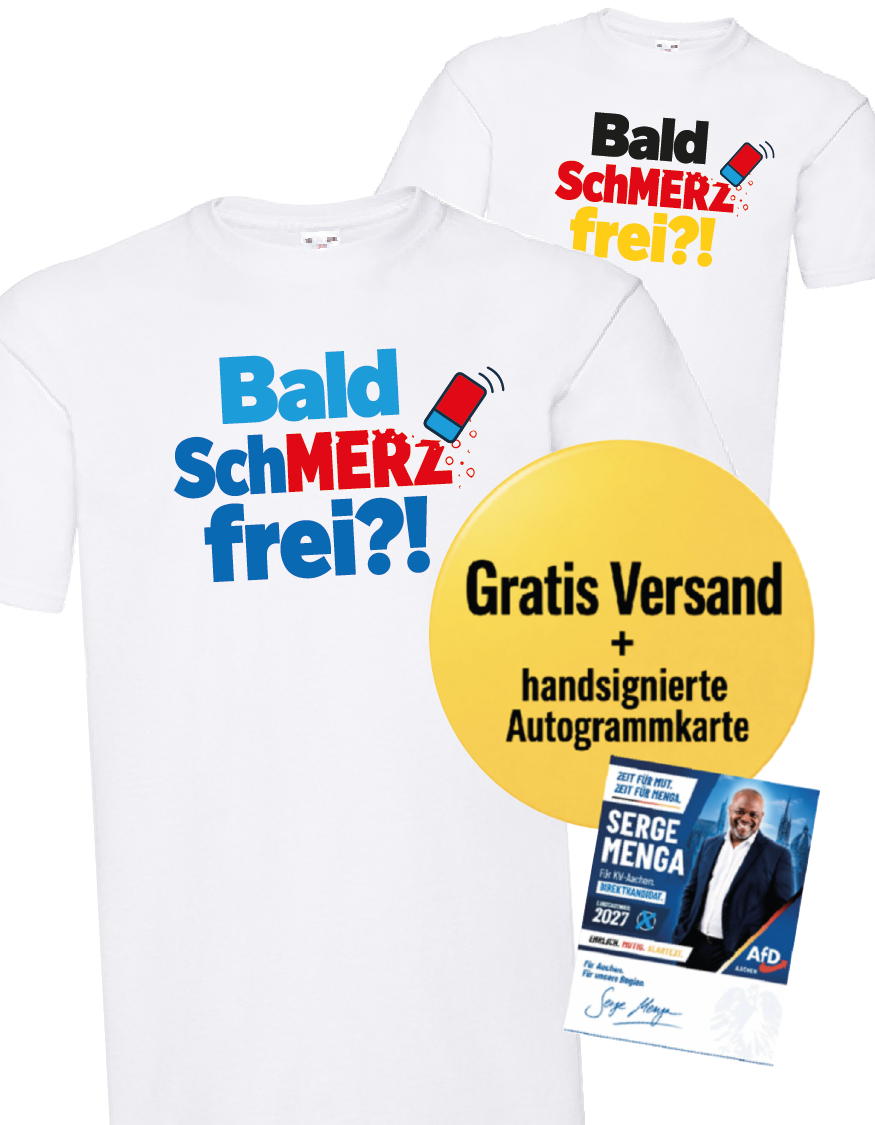 Bald SchMERZfrei?! Onkel Menga T-Shirt